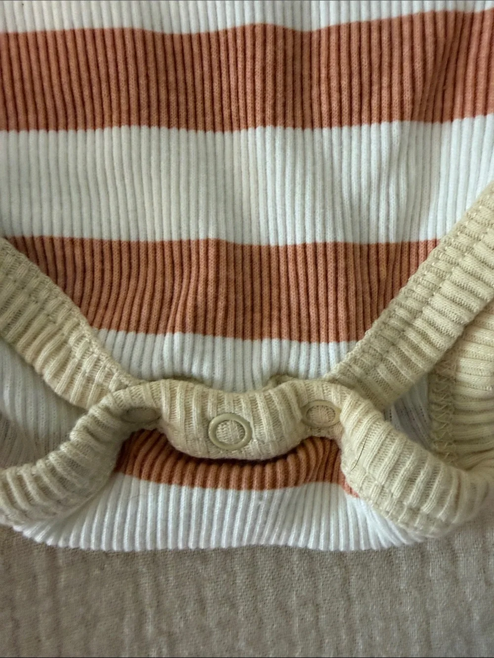 Zara Rust & Cream Striped Lion Ribbed Two-Piece Set